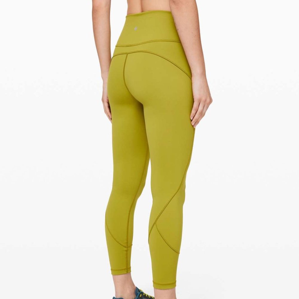 Lululemon In Movement Tight 25" *Everlux Golden Lime Size 6